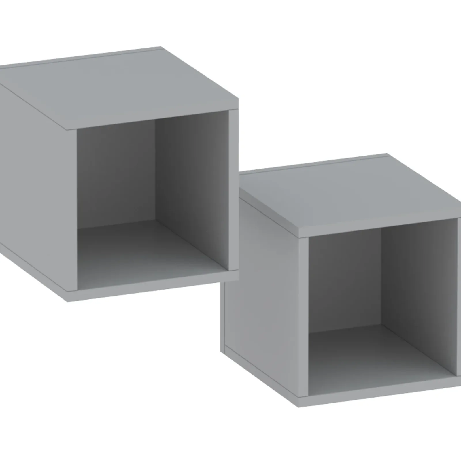 Garnero Arredamenti Mensole E Pensili-Coppia 2 mensole cubotti 28x29h cm da parete Sunset Grigio scuro