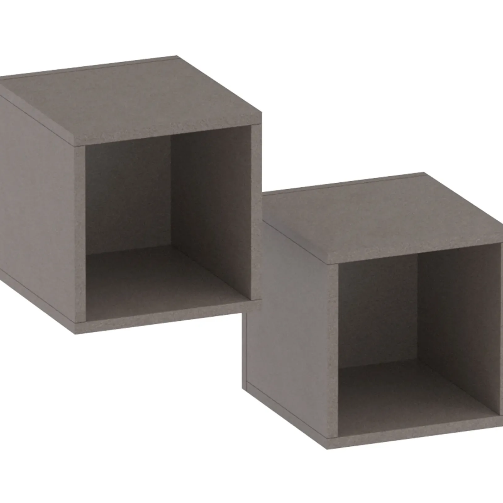 Garnero Arredamenti Mensole E Pensili-Coppia 2 mensole cubotti 28x29h cm da parete bronzo Sunset Marrone