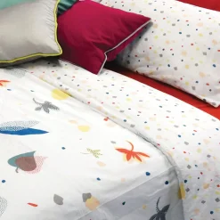 Garnero Arredamenti Copripiumini|Copripiumini-Copripiumino + federa letto singolo in cotone 155x200cm foglie Sonora