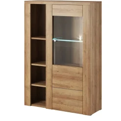 Garnero Arredamenti Credenza Alta|Credenze Moderne-Credenza alta 100x145h cm 1 anta moderna Paloma 2 Rovere