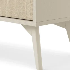 Garnero Arredamenti Credenza Alta-Credenza alta 80x160h cm 2 ante beige rovere Myrta Beige - Rovere