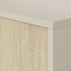 Garnero Arredamenti Credenza Alta-Credenza alta 80x160h cm 2 ante beige rovere Myrta Beige - Rovere