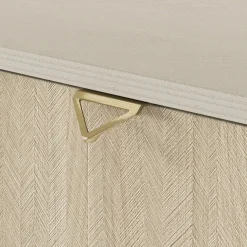 Garnero Arredamenti Credenza Alta-Credenza alta 80x160h cm 2 ante beige rovere Myrta Beige - Rovere