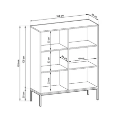 Garnero Arredamenti Credenza Alta-Credenza alta 104x125h cm 2 ante soggiorno Alisa Verde