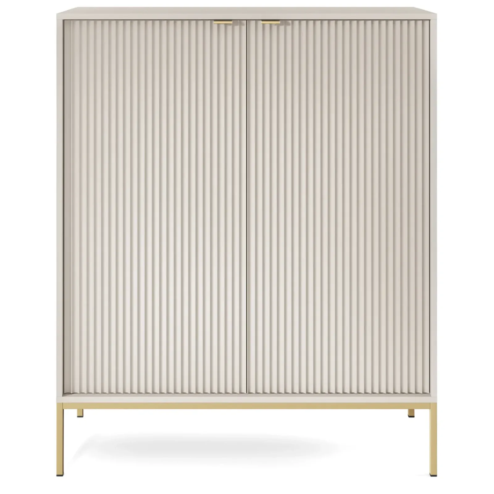 Garnero Arredamenti Credenze Moderne|Madie Moderne-Credenza alta 104x125h cm 2 ante soggiorno Alisa Beige
