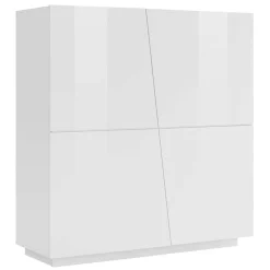 Garnero Arredamenti Credenza Alta-Credenza alta 120x126h cm 4 ante Candia Gihome® Bianco Lucido