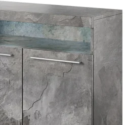 Garnero Arredamenti Credenza Alta-Credenza alta 91x92h cm 2 ante moderna Frisk Ossido