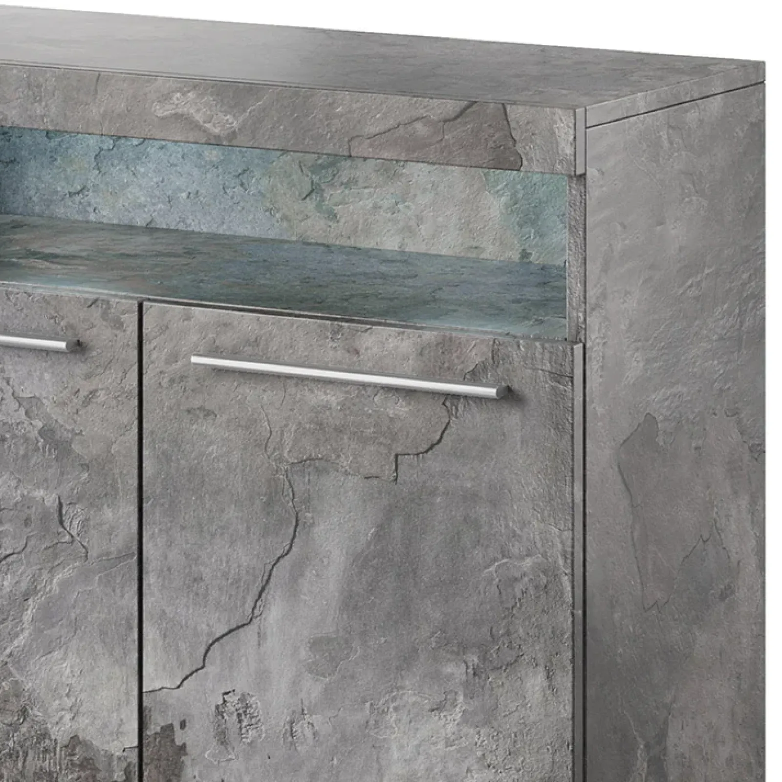 Garnero Arredamenti Credenza Alta-Credenza alta 91x92h cm 2 ante moderna Frisk Ossido