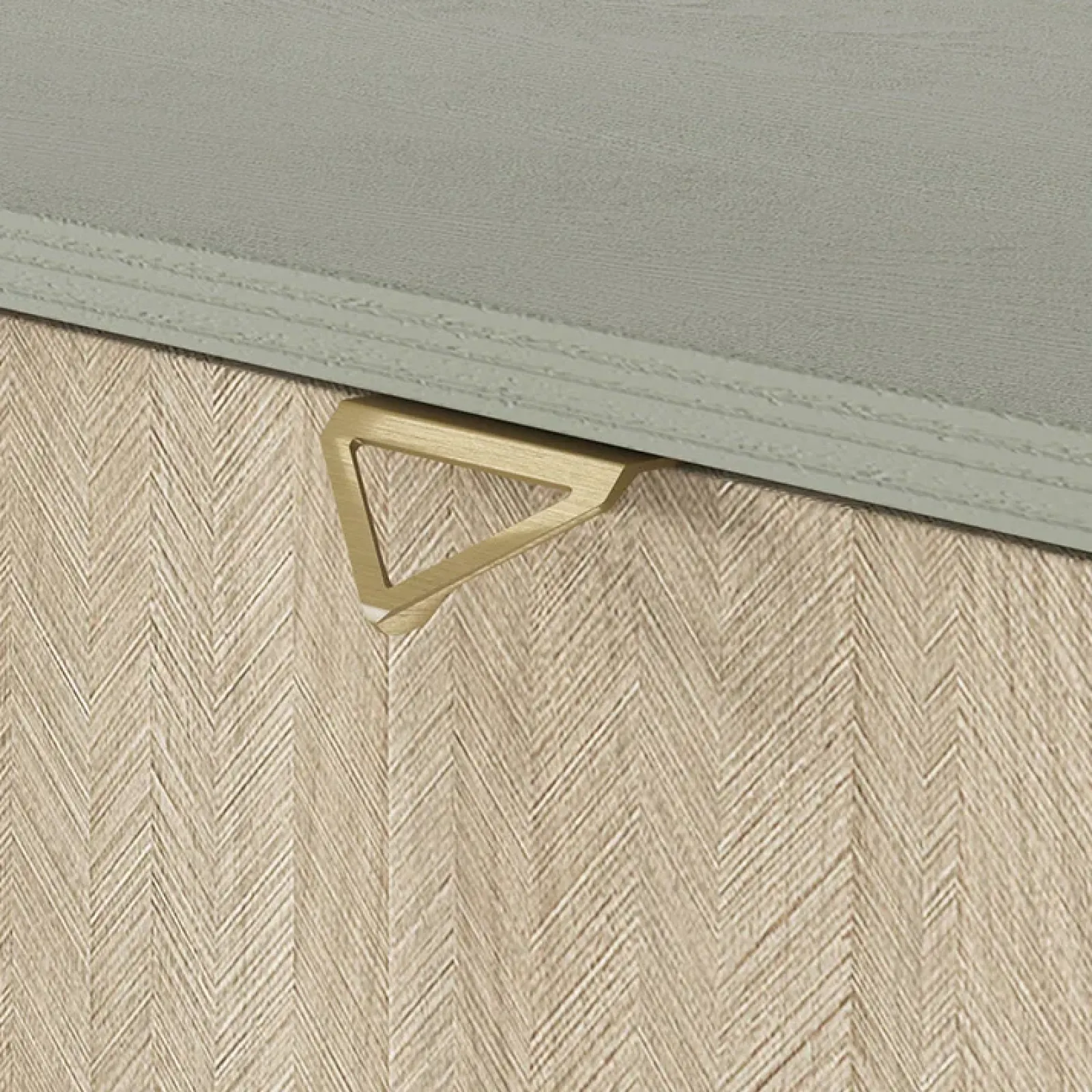 Garnero Arredamenti Credenza Alta-Credenza alta 80x160h cm 2 ante verde salvia rovere Myrta Rovere - Verde salvia