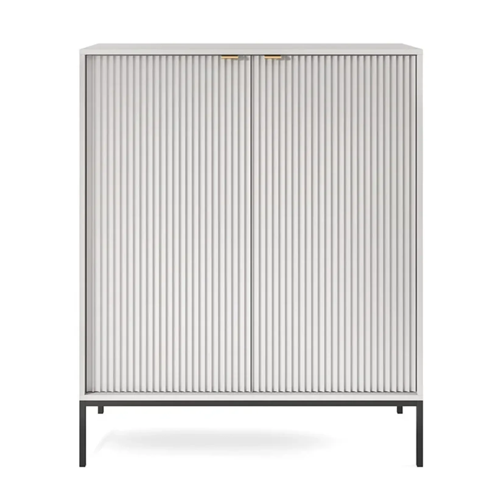 Garnero Arredamenti Credenza Alta|Credenze Moderne-Credenza alta 104x125h cm 2 ante soggiorno Alisa Grigio