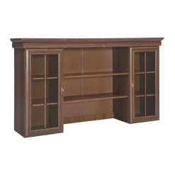 Garnero Arredamenti Credenza Alta|Mobili Arte Povera-Credenza alta 168x195h cm con vetrina arte povera quercia Kelly Noce