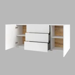 Garnero Arredamenti Credenze Moderne|Madie Moderne-Credenza sospesa 140x63h cm moderna  bianca Fusion Bianco Opaco