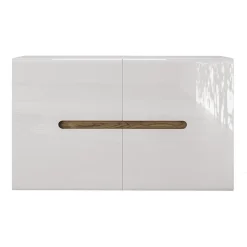 Garnero Arredamenti Credenze Moderne|Madie Moderne-Credenza 120x78cm 2 ante moderna bianco lucido Biancastagno