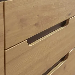 Garnero Arredamenti Credenze Moderne|Madie Moderne-Credenza 107x83h cm 1 anta 3 cassetti moderna rovere Alimena Gihome®