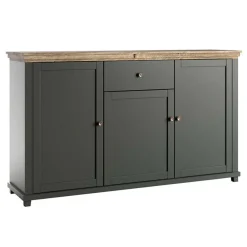 Garnero Arredamenti Credenze Moderne|Madie Moderne-Credenza 160x93h cm 3 ante 1 cassetto moderna quercia Texel Verde