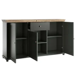 Garnero Arredamenti Credenze Moderne|Madie Moderne-Credenza 160x93h cm 3 ante 1 cassetto moderna quercia Texel Verde