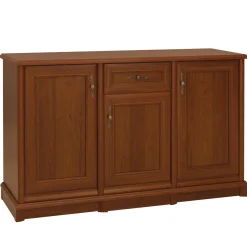 Garnero Arredamenti Mobili Arte Povera-Credenza 153x90h cm 3 ante 1 cassetto arte povera noce Toscana