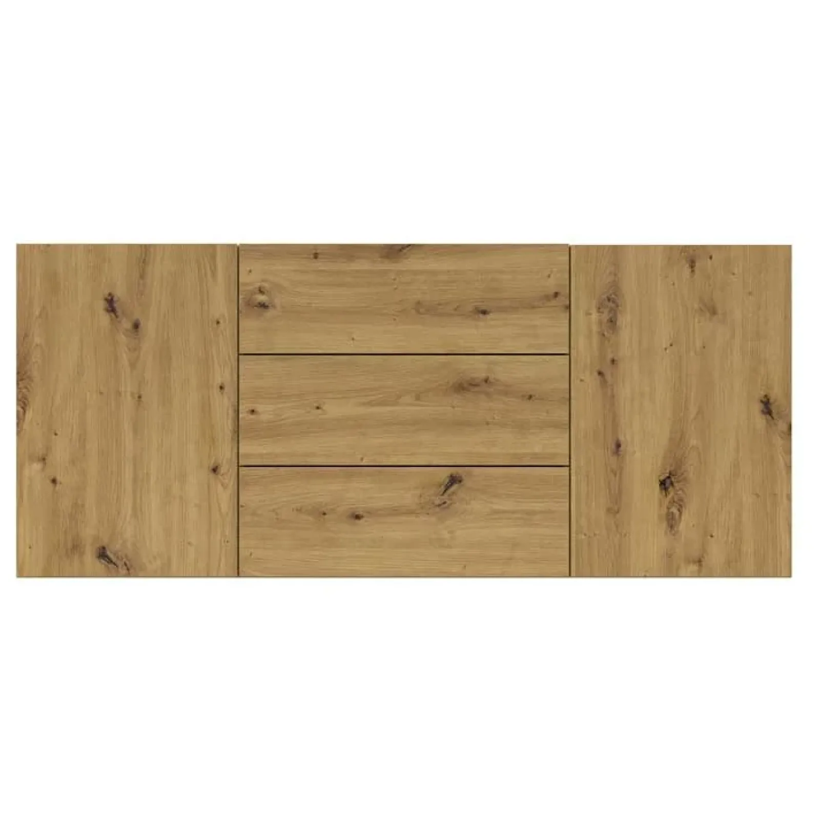 Garnero Arredamenti Credenze Moderne|Madie Moderne-Credenza 140x63h cm 2 ante 3 cassetti moderna opaco Fusion Rovere