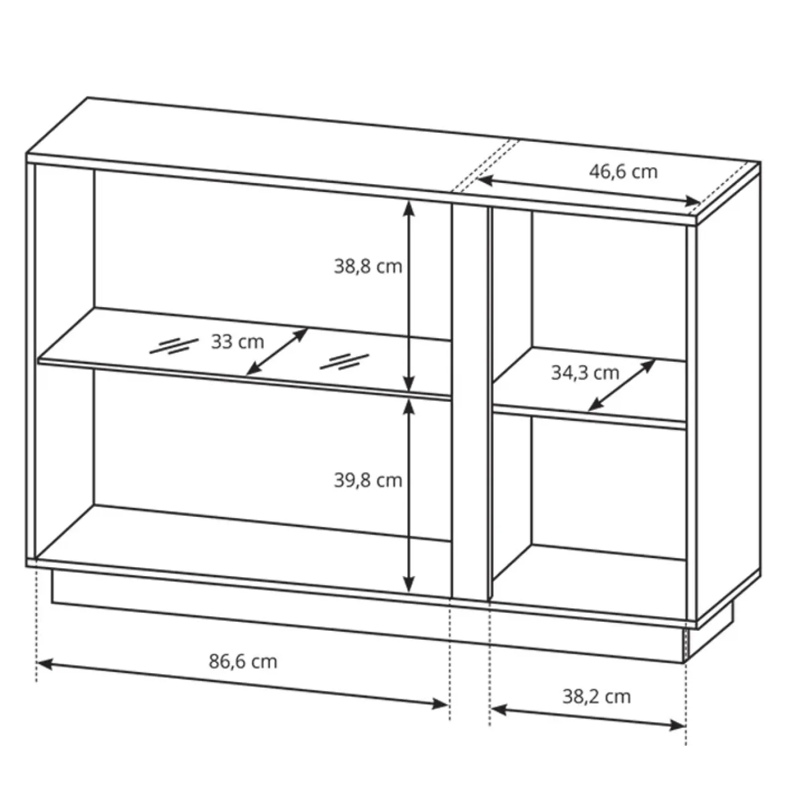 Garnero Arredamenti Credenze Moderne|Madie Moderne-Credenza 138x91h cm 3 ante con vetrina moderna bianco rovere Noa Gihome® Bianco Lucido - Rovere