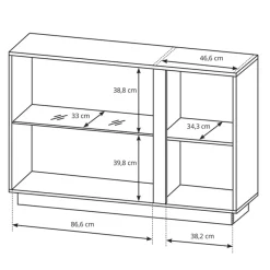Garnero Arredamenti Credenze Moderne|Madie Moderne-Credenza 138x91h cm 3 ante con vetrina moderna rovere antracite Noa Gihome® Rovere - Antracite