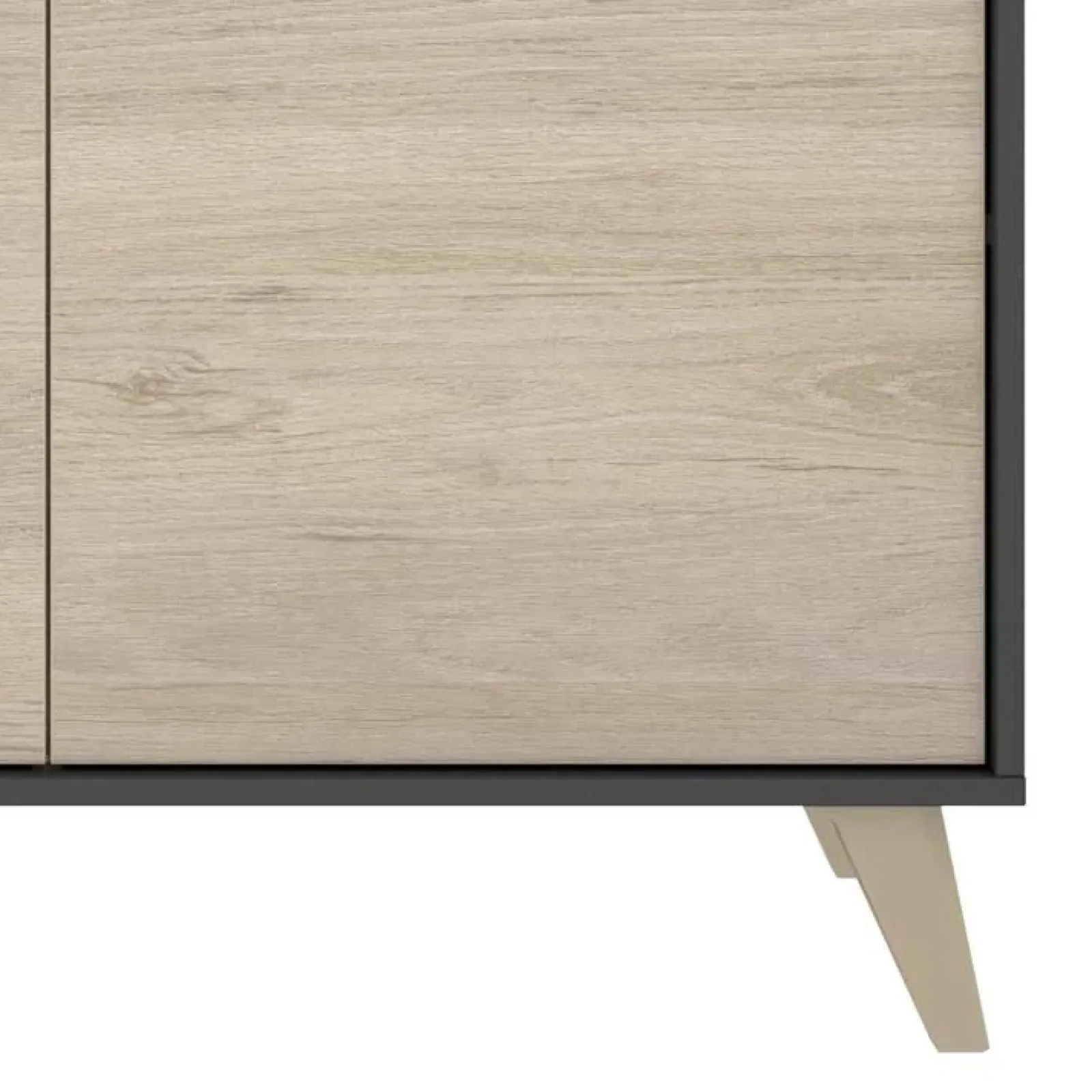 Garnero Arredamenti Credenze Moderne|Madie Moderne-Credenza 155x75h cm 3 ante moderna ante rovere grafite Elmer Rovere - Grafite