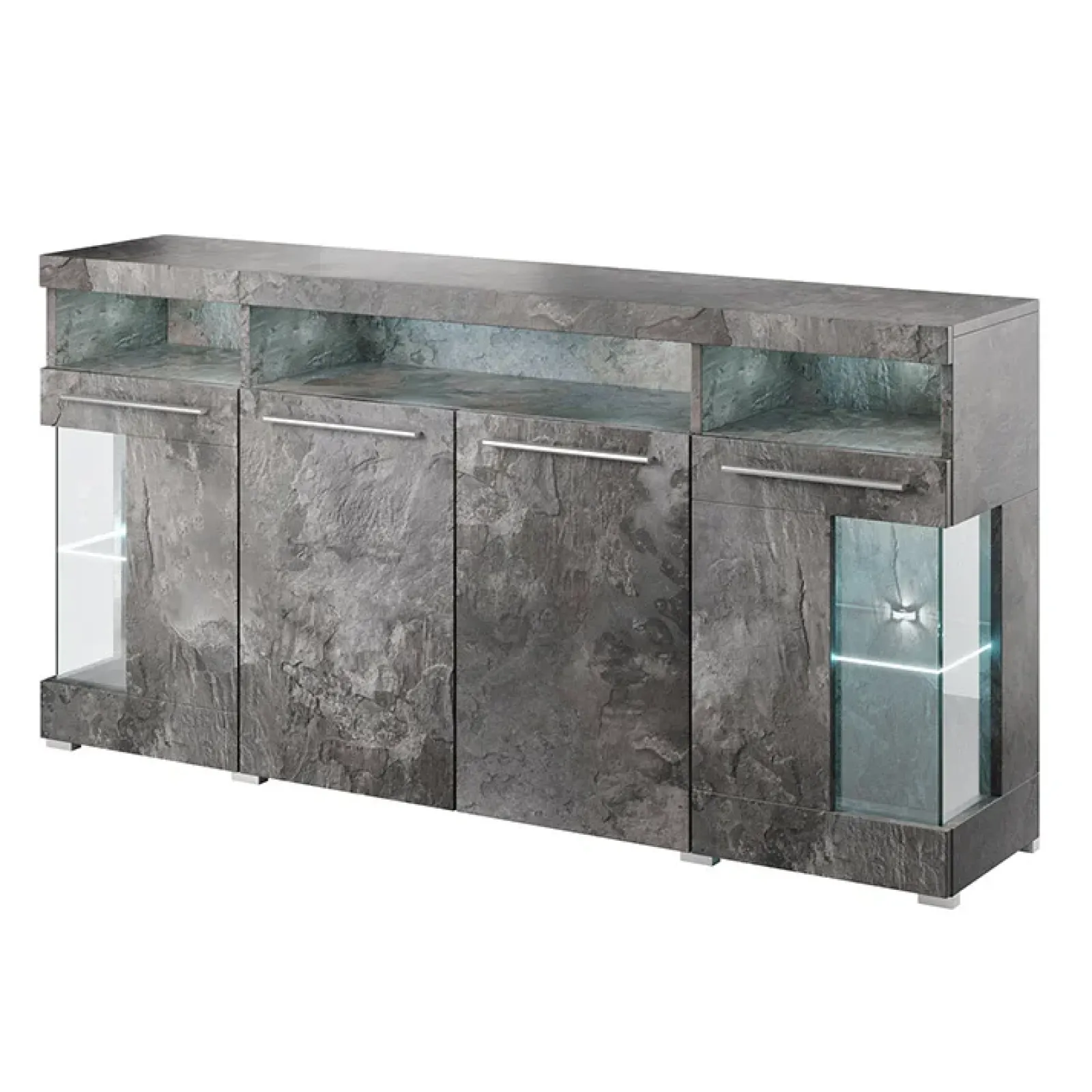 Garnero Arredamenti Madie Moderne|Madie Moderne-Credenza 182x92h cm 4 ante moderna ossido Frisk