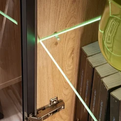 Garnero Arredamenti Credenze Moderne|Madie Moderne-Credenza 90x102h cm 2 ante moderna noce con stampa nera Mendes