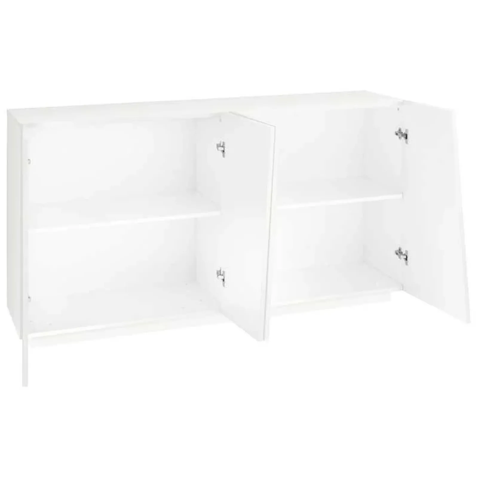 Garnero Arredamenti Credenze Moderne|Madie Moderne-Credenza 159x86h cm 4 ante moderna Candia Gihome® Bianco Lucido