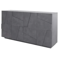 Garnero Arredamenti Credenze Moderne|Madie Moderne-Credenza 162x86h cm 4 ante moderna Zenzero Gihome® Ossido