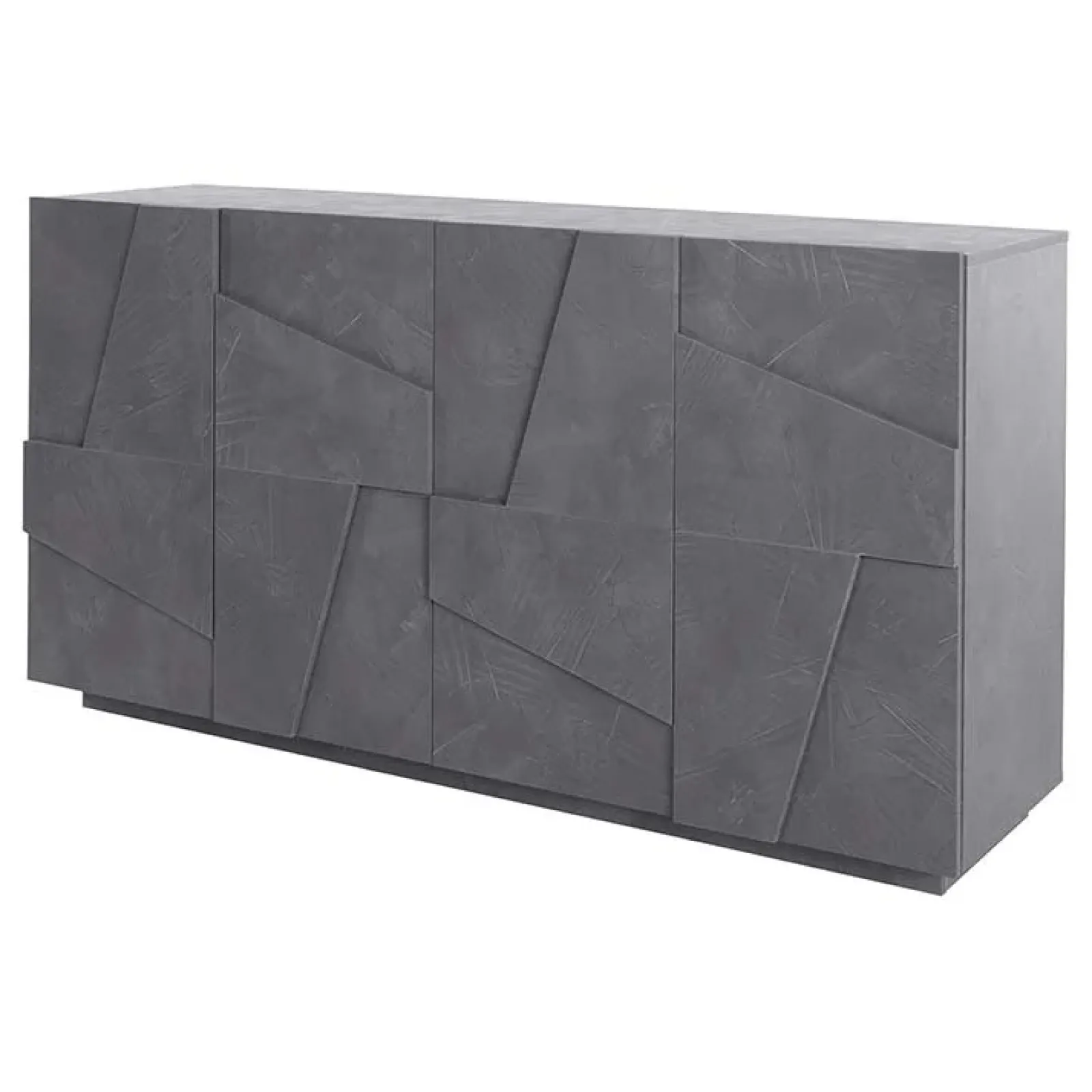 Garnero Arredamenti Credenze Moderne|Madie Moderne-Credenza 162x86h cm 4 ante moderna Zenzero Gihome® Ossido