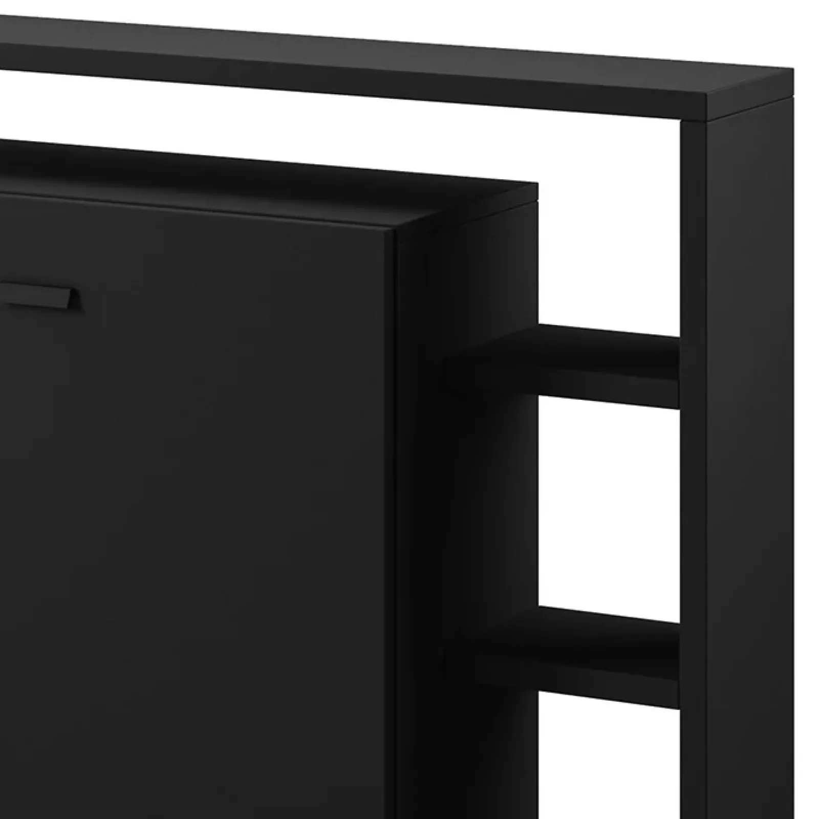 Garnero Arredamenti Credenze Moderne|Madie Moderne-Credenza 180x97h cm 2 ante soggiorno Megan Gihome® Nero Opaco