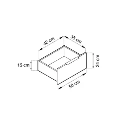 Garnero Arredamenti Credenze Moderne-Credenza 105x86h cm 3 cassetti moderna quercia nero Miller Rovere Rustico