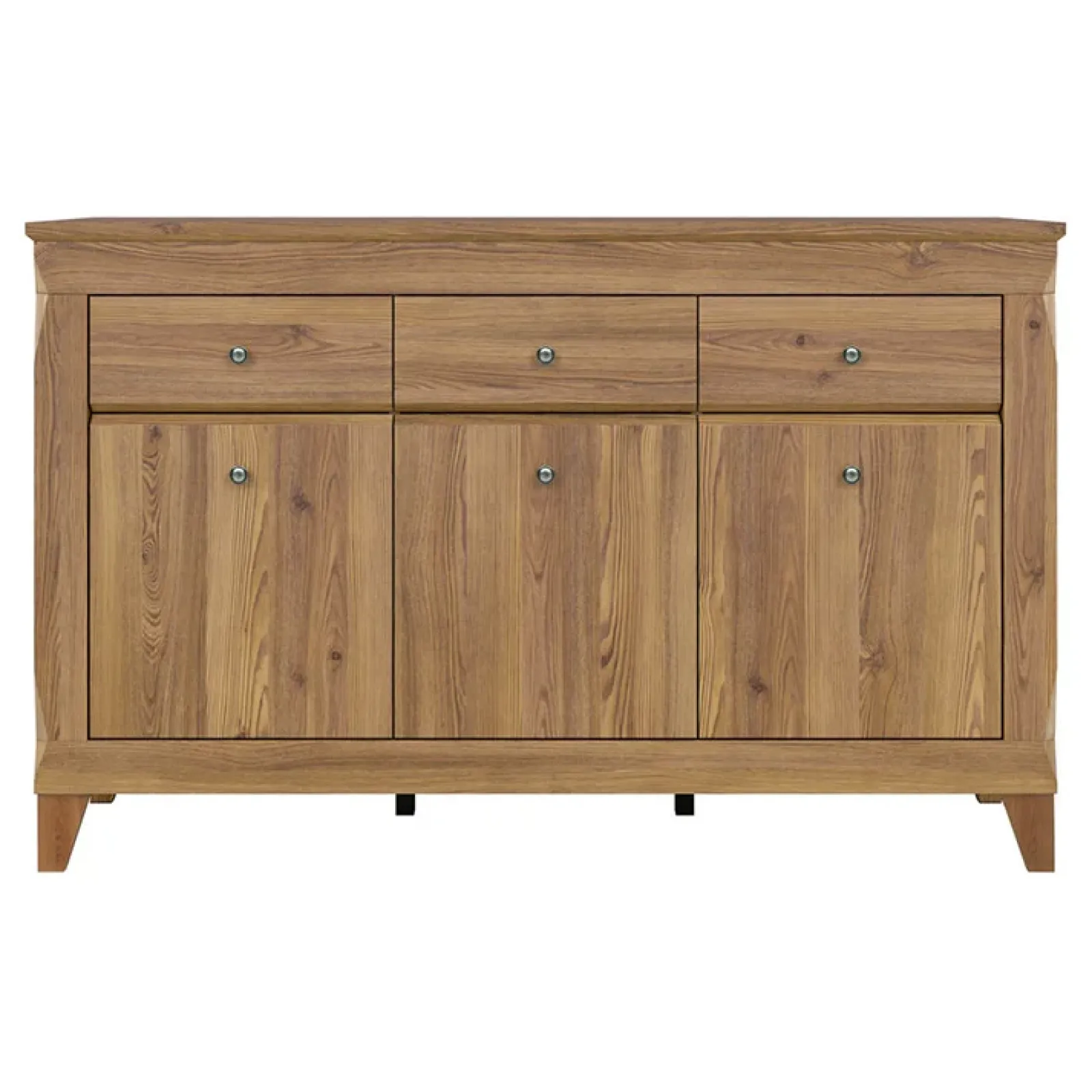 Garnero Arredamenti Credenze Moderne-Credenza 156x98h cm 3 cassetti 3 ante rovere scuro Lucca