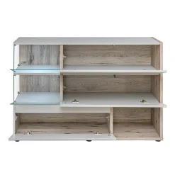 Garnero Arredamenti Credenze Moderne|Madie Moderne-Credenza 120x77h cm moderna quercia grigio opaco Oviedo Gihome® Grigio - Rovere