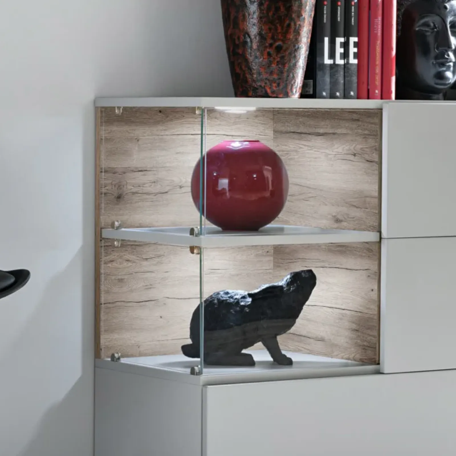 Garnero Arredamenti Credenze Moderne|Madie Moderne-Credenza 120x77h cm moderna quercia grigio opaco Oviedo Gihome® Grigio - Rovere