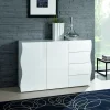 Garnero Arredamenti Credenze Moderne|Madie Moderne-Credenza 130x81h cm soggiorno moderna bianco lucido Sea Gihome®