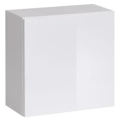 Garnero Arredamenti Mensole E Pensili-Cubetto da parete 1 anta 60x60cm bianco opaco e lucido Geo Bianco Lucido