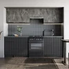 Garnero Arredamenti Cucine Complete|Cucine Complete-Cucina 240cm completa componibile moderna marmo nero grigio Yangon