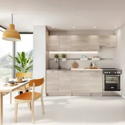 Garnero Arredamenti Cucine Complete|Cucine Complete-Cucina 240cm completa moderna lineare sonoma Dalia Rovere