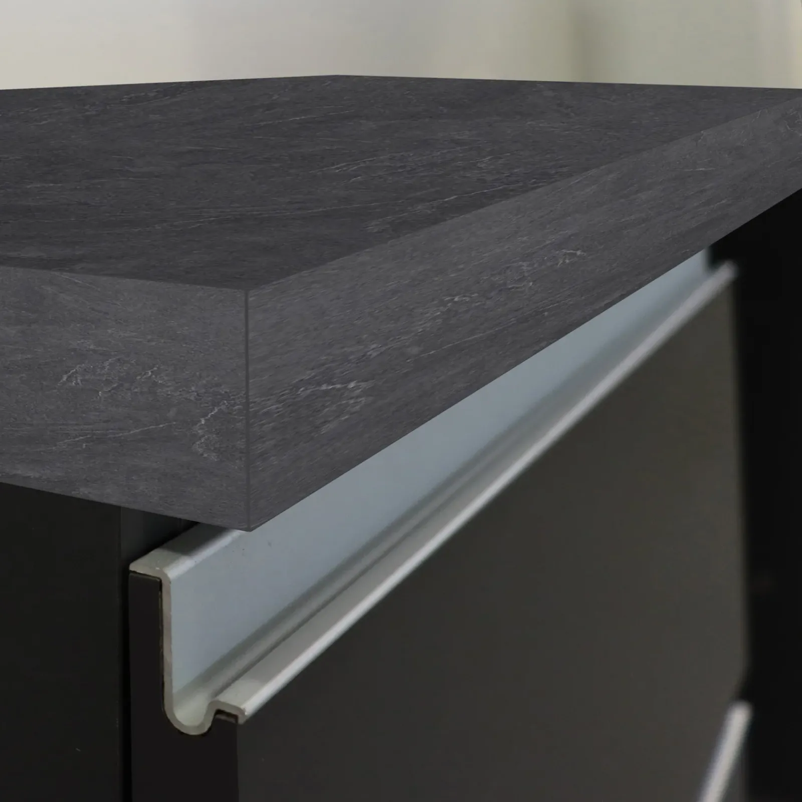 Garnero Arredamenti Cucine Complete|Cucine Complete-Cucina 255cm componibile lineare moderna antracite grigio pietra Gourmet Prestige Antracite - Grigio pietra