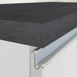 Garnero Arredamenti Cucine Complete|Cucine Complete-Cucina 255cm componibile lineare moderna bianco grigio pietra Gourmet Pure Bianco Lucido - Grigio pietra