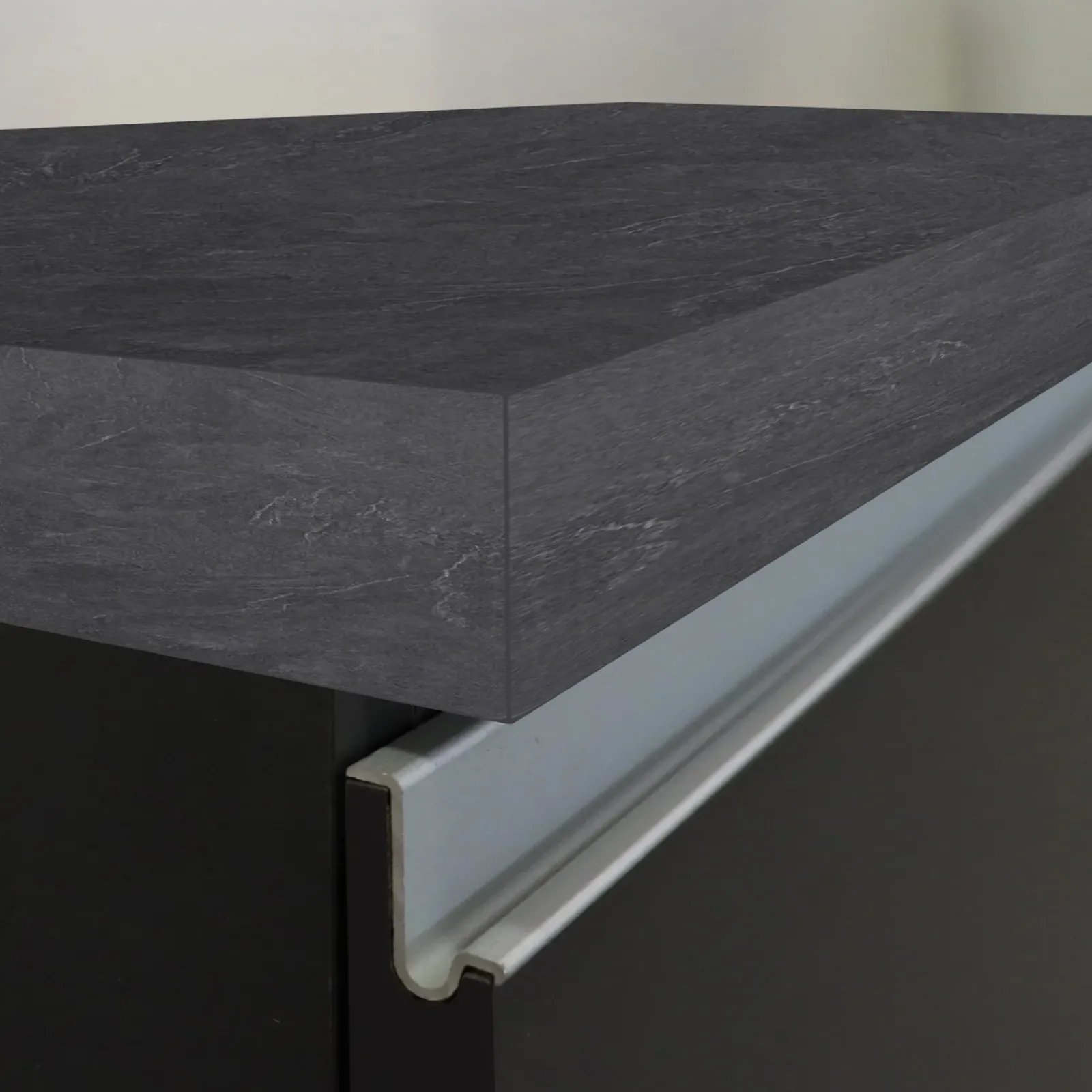 Garnero Arredamenti Cucine Complete|Cucine Complete-Cucina 255cm componibile lineare moderna antracite grigio pietra Gourmet Pure Antracite - Grigio pietra