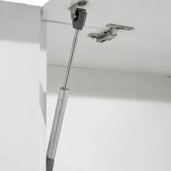 Garnero Arredamenti Cucine Complete|Cucine Complete-Cucina 255cm componibile lineare moderna bianco grigio pietra Gourmet Prestige Bianco Lucido - Grigio pietra