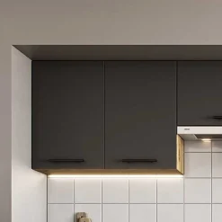 Garnero Arredamenti Cucine Complete|Cucine Complete-Cucina 240cm moderna componibile standard antracite rovere Urban Antracite - Rovere