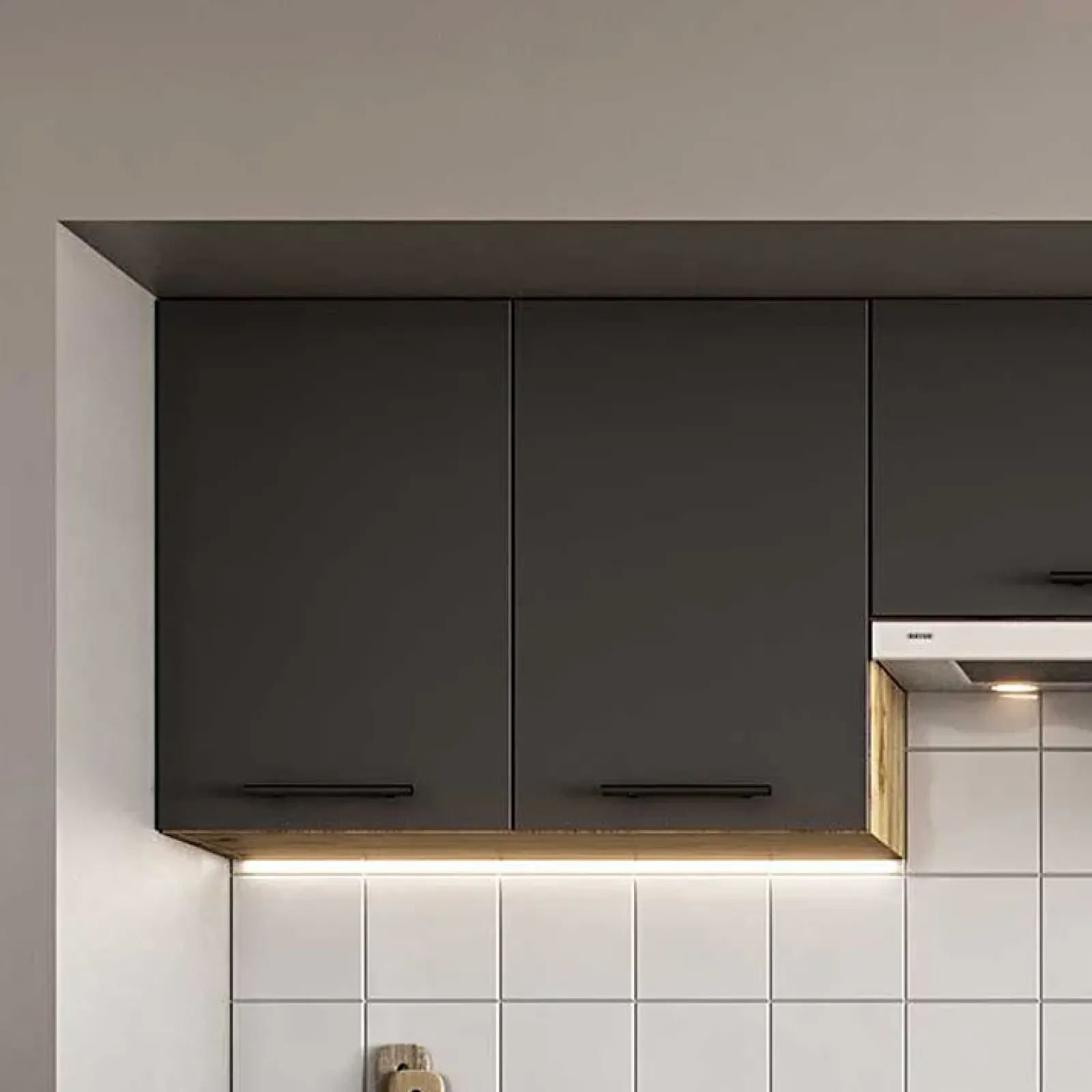 Garnero Arredamenti Cucine Complete|Cucine Complete-Cucina 240cm moderna componibile standard antracite rovere Urban Antracite - Rovere