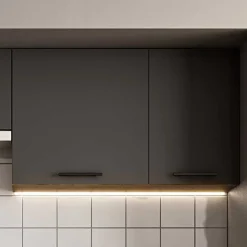Garnero Arredamenti Cucine Complete|Cucine Complete-Cucina 240cm moderna componibile standard antracite rovere Urban Antracite - Rovere
