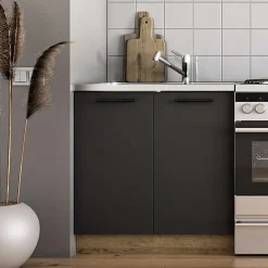 Garnero Arredamenti Cucine Complete|Cucine Complete-Cucina 240cm moderna componibile standard antracite rovere Urban Antracite - Rovere