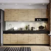 Garnero Arredamenti Cucine Complete|Cucine Complete-Cucina 260cm moderna componibile standard quercia nero Terry