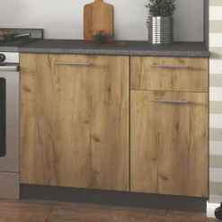 Garnero Arredamenti Cucine Complete|Cucine Complete-Cucina 240cm moderna componibile lineare quercia antracite Urban Quercia - Antracite