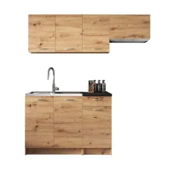 Garnero Arredamenti Cucine Complete|Cucine Complete-Cucina 180cm moderna lineare soggiorno Dalia Quercia